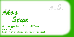 akos stum business card